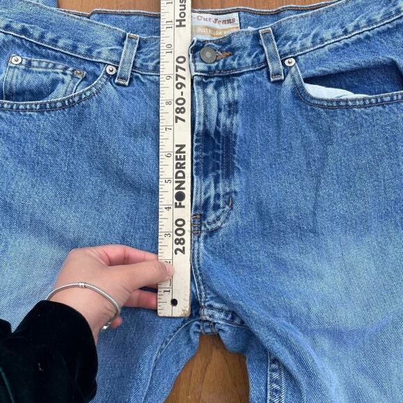 Vintage Y2K Old Navy Just‎ Below Waist Blue Straight Leg Denim Jeans Light Wash - Picture 4 of 6